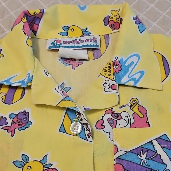 Vintage Noah's Ark toddler boy Shirt 4T Yellow EASTER - Picture 2 of 7